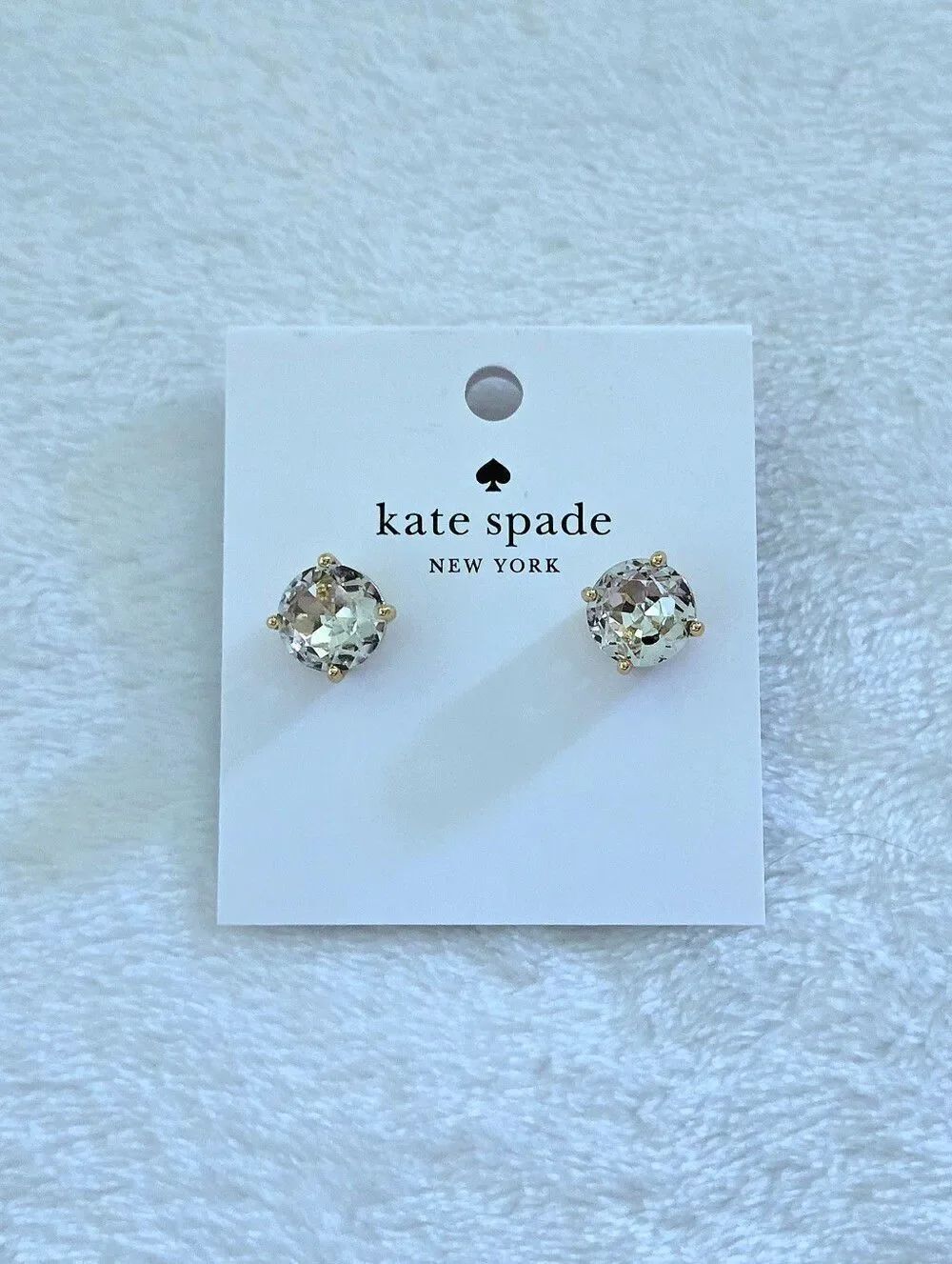 Kate Spade♠️ 4-Prong Set Clear Stud Earrings - Picture 13 of 15